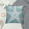 thumbnail image 2 of Nawypu  Throw Pillow Cover Green Star Vintage Starfish Pastel Seafoam Blue Fish Decorative Pillow Case Home Decor Square Pillowcase, 2 of 5
