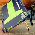thumbnail image 2 of Dteck Tablet Case Compatible with iPad Air 11 2024 / 2025, with Kickstand Three-Layer Hybrid Full Body Case Rugged Shock-Proof Fall Protection Cover Tablet Case Cover, Navy+Yellow Green, 2 of 5
