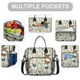 thumbnail image 2 of OBREWU Pioneer Flower and Butterfly Women's Insulated Leakproof Large Lunch Bag, Oxford Cloth, 2 of 7