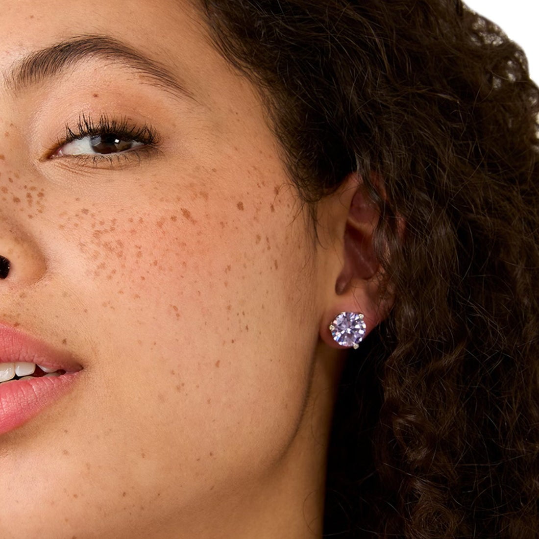 Kate Spade New York Women's Rise and Shine Silver Plated Studs (Light Amethyst)