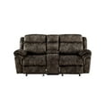 thumbnail image 4 of "ACME Zubaida Loveseat w/Console (Glider & Motion), 2-Tone Chocolate Velvet 55021", 4 of 5
