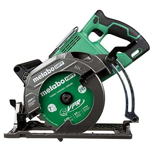 Metabo HPT 36V MultiVolt? Cordless Rear Handle Circular Saw | Tool Only - No Battery | Optional AC Adapter | 7-1/4-Inch Blade | 500 Cross Cuts Per Charge | Lightweight - 8.2 Lbs. | C3607DWAQ4