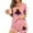 001 Pink, variant on Womens Halloween Pajamas Short Set Spooky Season Graphic Cute Tops and Shorts Loungewear