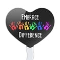 thumbnail image 2 of Embrace Difference Autism Hand Prints Heart Love Cupcake Picks Toppers Decoration Set of 6, 2 of 6