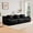 Black + Teddy + 3 Seat, variant on Boneless Sofa,3 Seat High-Quality Teddy Fabric,Anti-Slip Design,No Assembly Curved Armrests Streamlined,32D High Density Sponge For Living Rooms Bedrooms Reading Nook,Orange