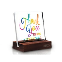 Gifts for Men,Thank You for Being Awesome Acrylic Desk Plaque With Wood Stand, Inspirational Birthday Christmas Keepsake Gifts, Stocking Stuffers, White Elephant Gifts