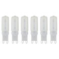 thumbnail image 1 of Ampoule G9 à intensité variable, protection des yeux, 32 LED, 7 W, petite ampoule pour lustre, plafonnier, 6 pièces, lumière blanche 220 V, 1 of 4