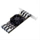 thumbnail image 1 of Adaptador PCI Express USB3.2 Tarjeta de Expansión PCI-e A 8 Puertos USB 3.2 Tarjeta Controladora PCIe X4 USB3.0 de 4 Canales para Cámara, 1 of 6