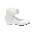 thumbnail image 3 of EIGHT EIGHTEEN Girls Wedge Ankle Cuff Stylish Kiddie Heel in Various Colors (Toddler/Little Girl/Big Girl), White, Size 4 Big Kid, 3 of 4