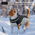thumbnail image 4 of QBLEEV Warm Dog Winter Coat Cold Weather Jacket Windproof Reflective Turtleneck Dog Vest with Plush Neckline D-Ring for Leash Thick Fleece Lining Outdoor Pet Apparel, 4 of 8