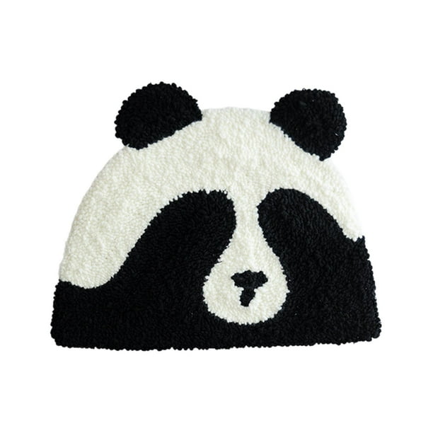Kits de alfombras de ganchillo Panda, paquete de materiales para alfombras, set para niños principiantes. A