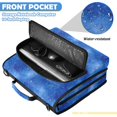 thumbnail image 6 of Zipper Binder with Shoulder Strap 2 inch 3 Ring Waterproof File Folder Organizer Bag 500 Sheet Watercolor Blue Space Pattern, 6 of 8