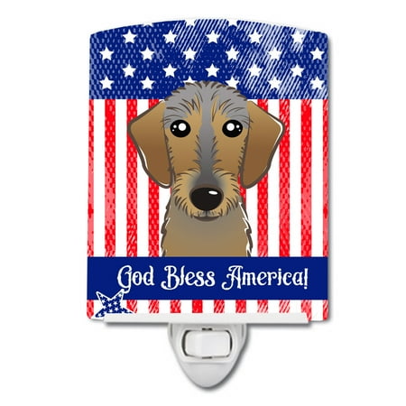 

Caroline s Treasures BB2164CNL Flag and Chocolate Labrador Ceramic Night Light 6x4x3 multicolor