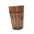 thumbnail image 3 of Maceta de barril de madera, jardinera para patio, interior y exterior, con asas ergonómicas, maceta para plantas de jardín, jardinera. Estilo B, 3 of 8