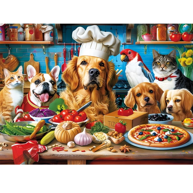 Rompecabezas VOLUVOLU de 500 piezas, cachorro divertido, 52 x 38 cm