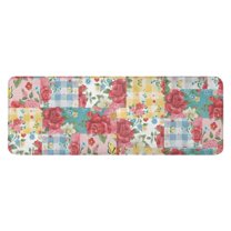 Pioneer Flower Floral Print Pattern Kitchen Rug Mat,Kitchen Runner Rugs Non Skid Washable,Decorative Kitchen Floor Mats for Kitchen,Sink,Laundry,17"x47.2"