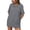 Dark Gray, variant on Womens T Shirts Baggy Short Sleeve Crew Neck Long Tshirts Summer Casual Loose Fitted Basic Tee Shirt Tops Solid Color