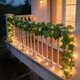 thumbnail image 5 of Yhmxh 5 Pack Artificial Green Leaves Vine Garlands, Green Hanging Ivy with Leaves, Artificial Greenery Hanging Vines for Wall, Ceiling, Patio, Wedding Party Home Indoor Outdoor Green Decoration, 5 of 7