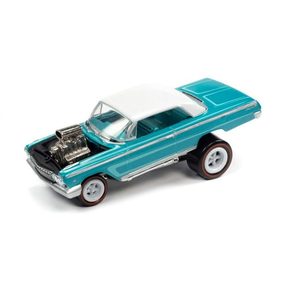1962 Chevy Impala Coupe, Turquoise - Johnny Lightning JLSP207/24A - 1/64 scale Diecast Car
