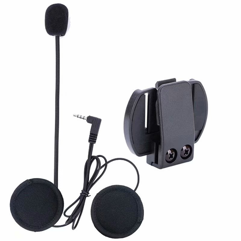 Clip V6 V4 Motorcycle Helmet Headset Speaker Mic Bluetooth Handsfree Music Call 