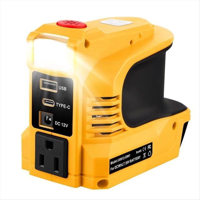 Inversor Corriente 180 W para Batería para 20 V, Convertidor Fuente Alimentación: Corriente Alimentada por Batería 20 V CC A 110 V-120 V, Enchufe Estadounidense