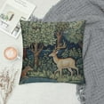 thumbnail image 2 of COMIO William Morris The Brook William Morris Greenery Forest Animals Pheasant Fox Blue Green Floral Decorative Throw Pillow Cover for Home Decor Sofa, 2 of 5