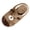 Brown, variant on Womens House Slippers Bear Print Closed Toe Fuzzy Flat Slippers for Home Daily Wear and Lounging