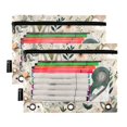 thumbnail image 2 of Cute Animals Face and Plant 2 Pack Pencil Pouch for 3 Ring Binder Smooth Zipper Folders with Pockets Clear Window Pencil Case, 2 of 6