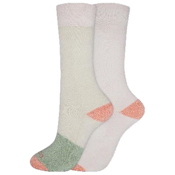 Dickies Women's 2 pairs Charcoal Fiber Basic Thermal Crew Socks, Sizes 6-9,Pink