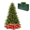 thumbnail image 1 of Gymax Arbre de Noël Pré-Éclairé 6 Pieds en PE & PVC 3 Minutes Forme Rapide avec Sac de Rangement, 1 of 10