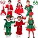 thumbnail image 2 of Disfraz de Papá Noel para niños y niñas, traje de Cosplay de elfo verde, carnaval, fiesta, Festival, Navidad, Año Nuevo, conjunto de ropa elegante, 2 of 7