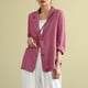 thumbnail image 3 of Vestidos Casuales Para Mujer, Blusas De Mujer De Moda Traje casual de lino con cuello en V para mujer, 3 of 6