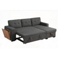 thumbnail image 3 of Bedroom Modern Simple Linen 3-Piece Sectional 220cm with Storage and Cup Holder, 3 of 21