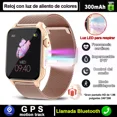 thumbnail image 1 of Smartwatch Reloj Inteligente Mujer Bluetooth Llamada Deportiva Acero inoxidable Mesh Band Luz Arco Iris, 1 of 8