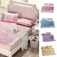 thumbnail image 2 of 3Pcs Bedding Set Summer Sleeping Ice silk Mat Cooling Mattress Topper Pad Summer Ice Silk Bed Cover, 2 of 7