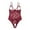 Red, variant on Womens Sexy Bodysuit Lingerie One Piece Clearance Crotch Backless Hollow Lace Bow Teddy Open One Piece Jumpsuit
