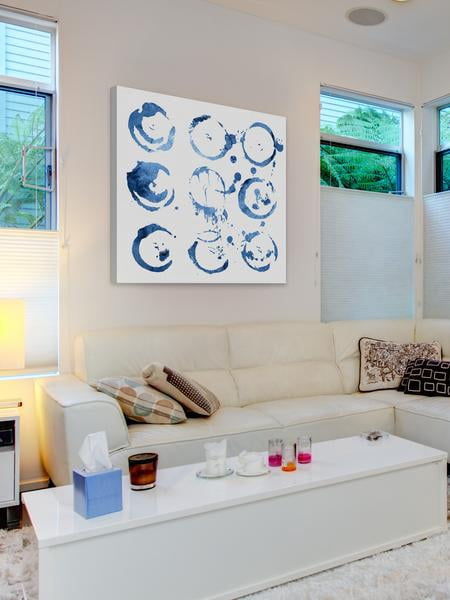 "Splotchy Rings" Painting Print on Wrapped Canvas