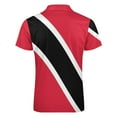 thumbnail image 5 of Flag of Trinidad Tobago Men Zipper T-shirt Summer Casual Short Sleeve T-shirt Top, 5 of 7