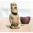thumbnail image 4 of Cast Iron Easter Island Moai Figurine for Home Decor,Metal Statue Study Bookshelf, Wall Shelf, Living Room,Office,Garden Decor (L), 4 of 7