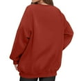 thumbnail image 4 of Lumtrix Womens Oversized Sweatshirts Crewneck Fleece Pullover Hoodies Trendy Cute Long Sleeve Drop Shoulder Sweater Tops Wine 2XL, 4 of 5