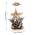 thumbnail image 3 of Adorno navideño en forma de copo de nieve Dorado Candelabro Expositor Ventana Decoración de mesa Decoración navideña, 3 of 6