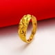 thumbnail image 3 of Anillo de oro con cuentas de transferencia de oro de Vietnam para mujer, apertura mate ajustable, anillo de dedo índice chapado en oro con moneda europea a juego, 3 of 6