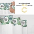 thumbnail image 2 of Spring Green Leaf No Hooks Shower Curtain with Snap-in Liner Watercolor Eucalyptus Leaves Shower Curtains for Bathroom, Waterproof, Easy Install, Washable 54"x78", 2 of 9