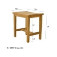 thumbnail image 4 of Grade-A Teak Wood Wina Shower Seat 18" Outdoor Patio Stool Bench, 4 of 4