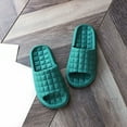 thumbnail image 2 of HNMKIU Cozy Slippers Summer Solid Color Slides for Women Men Indoor Bathroom Hotel Soft Sole Couples Casual Breathable Womens Shoes Green,7, 2 of 6
