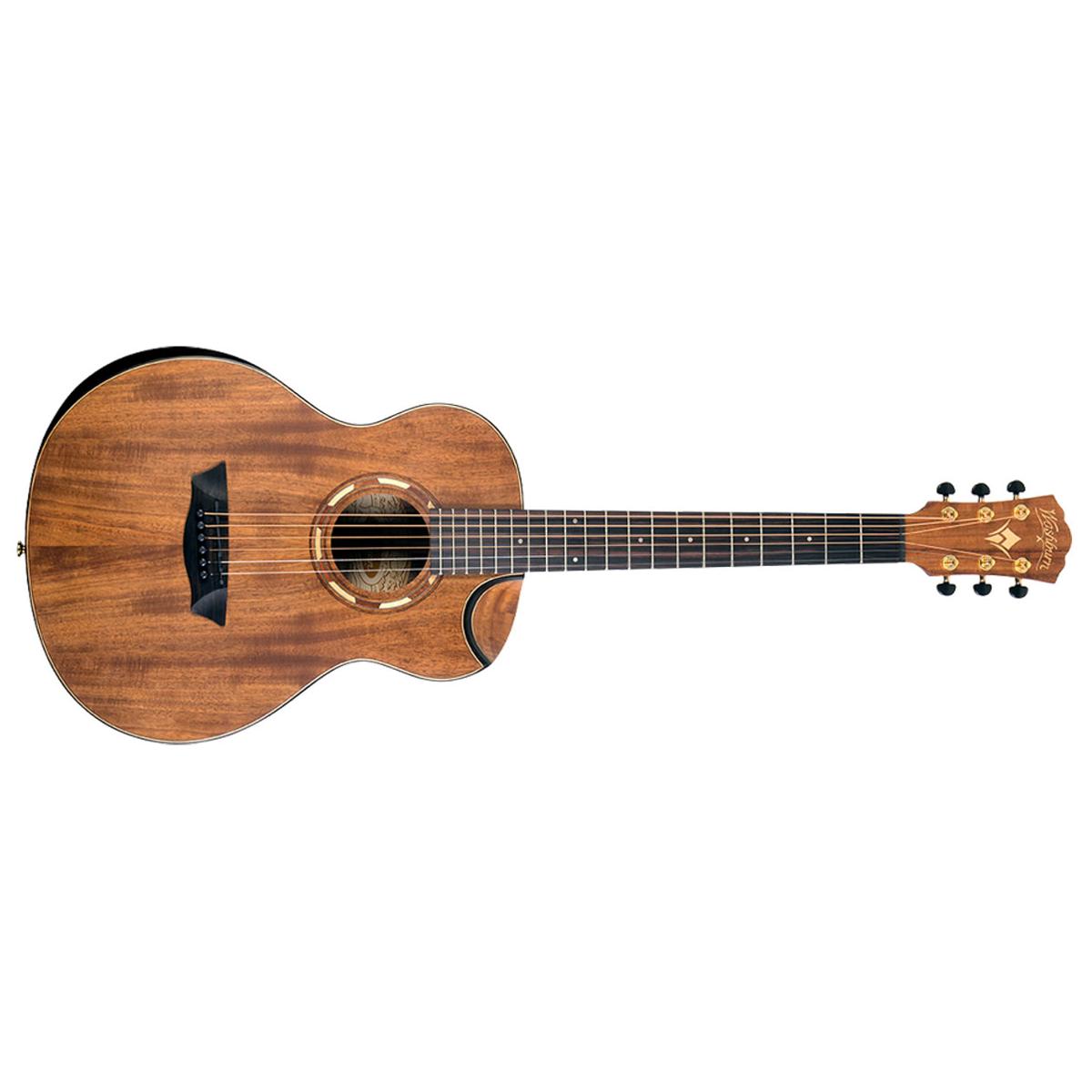Washburn WCGM55K Comfort Mini Grand Auditorium Acoustic Guitar Natural