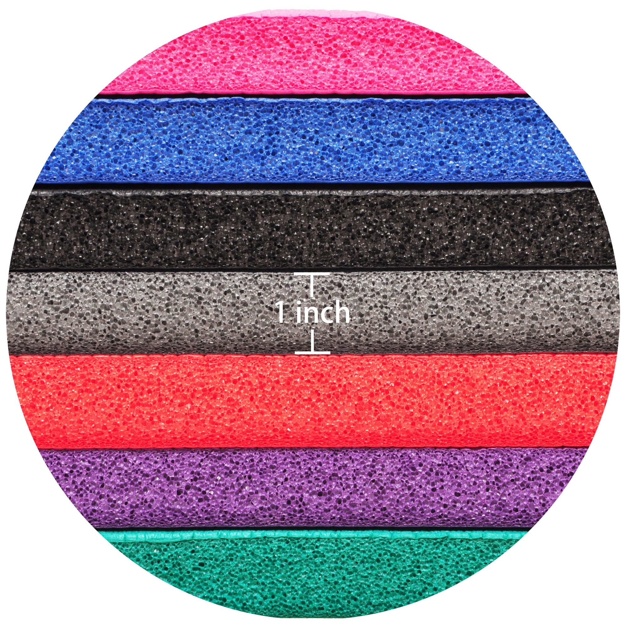 Signature Fitness 1" Extra Thick Exercise Yoga Mat with Carry Strap, Black