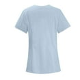 thumbnail image 3 of Fshiont Women's Short Sleeve Scrub Tops Scrubs Tops for Women Housekeeping Uniform Shirts Nurse T Shirt Top Light Blue S, 3 of 4
