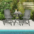 thumbnail image 2 of Gymax 2PCS Patio Wicker Aluminum 360° Swivel Bar Height Chairs W/4D Air Fiber Quick Dry, 2 of 10