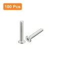 thumbnail image 3 of Uxcell M3x0.5x18mm 100 Pack Metal Flat Round Head Screws Phillips Drive Machine Bolt, 3 of 5